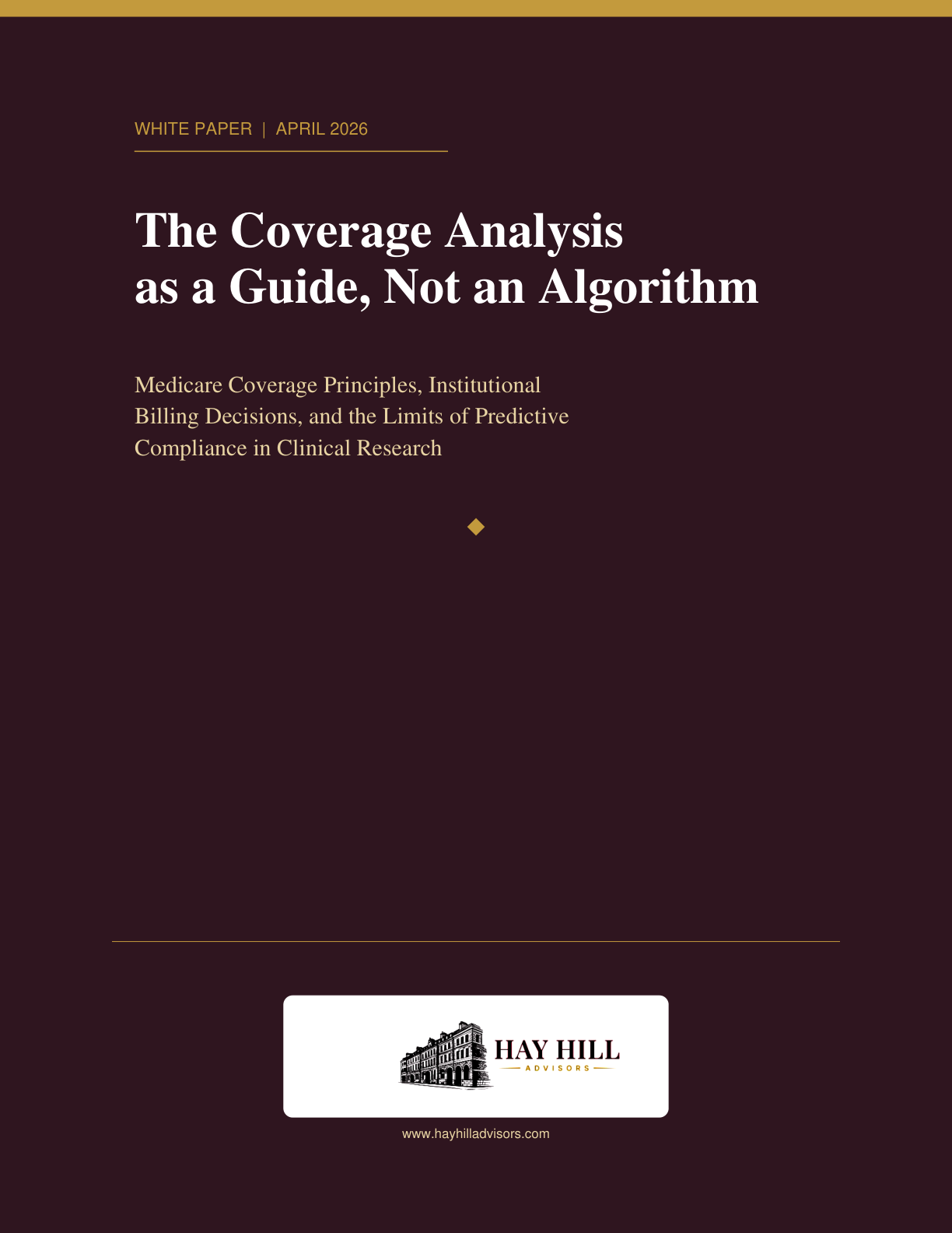 The Coverage Analysis as a Guide, Not an Algorithm — White Paper cover